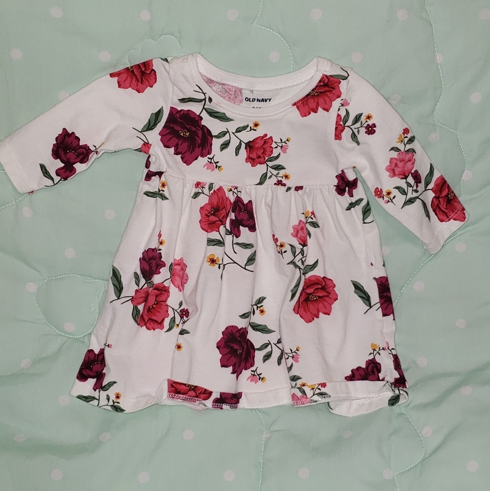 0-3m baby girl a-line knit dress